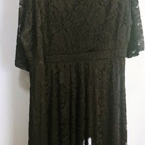 Eternatastic Women's Floral Lace Midi Dress Plus Size